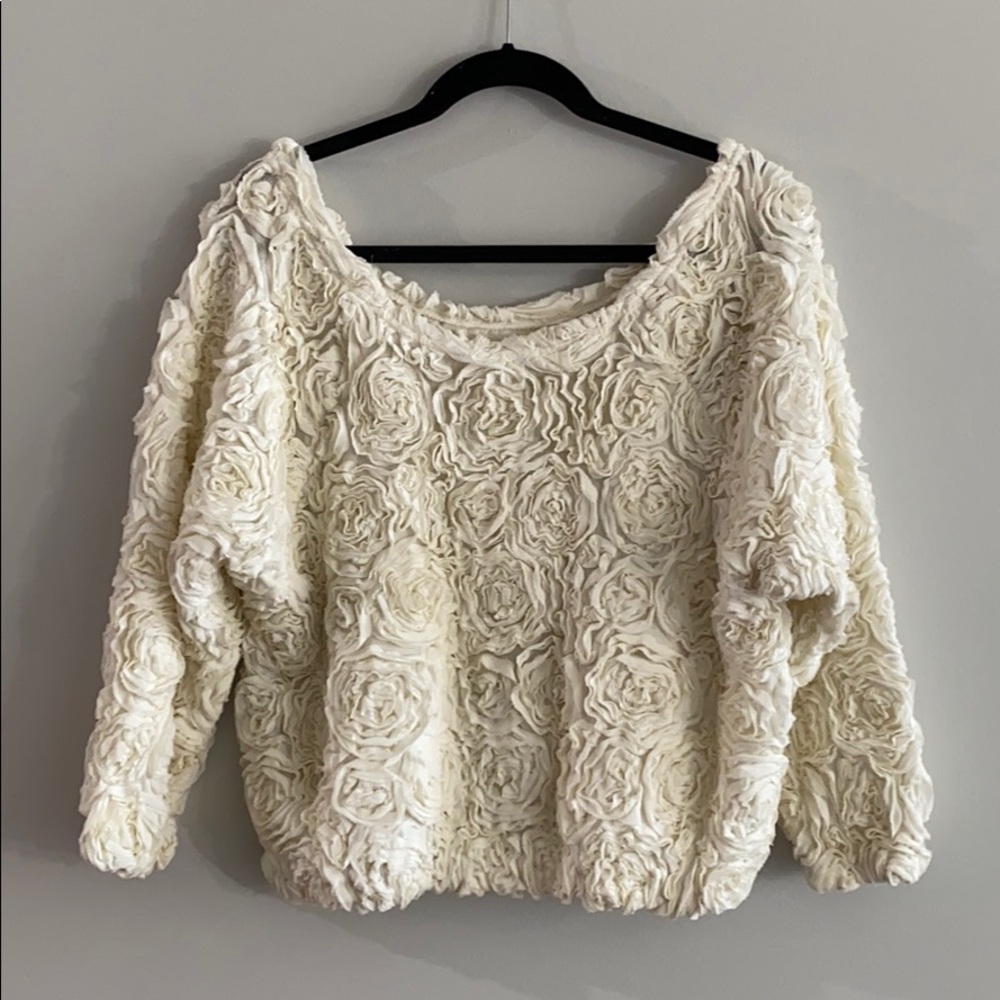 American Apparel 3D mesh floral jumper